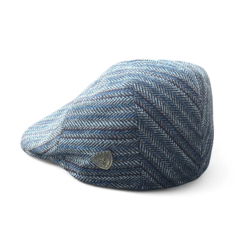 DOBBS Italian Wool Herringbone Newsboy Flat Hat Cap NWT Medium / 57 US 7 1/8